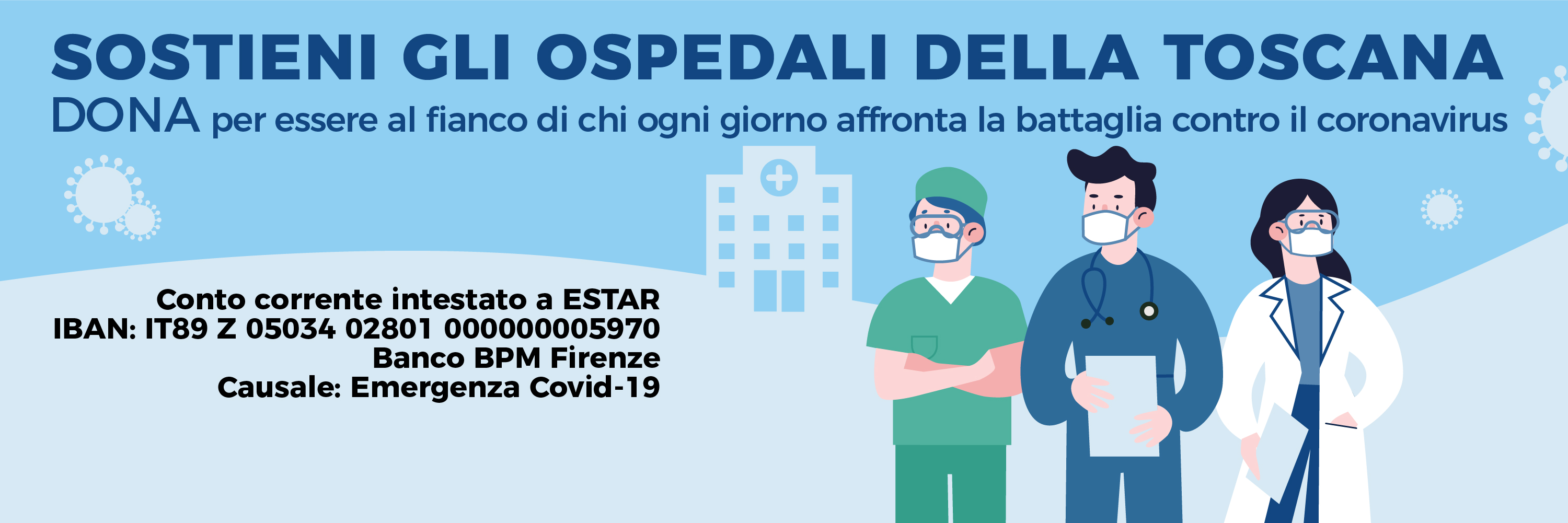 Immagine Coronavirus, raccolti 650mila euro grazie alla campagna “Sostieni gli ospedali toscani”